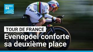 Tour de France : Evenepoel s'offre le contre-la-montre et conforte sa deuxième place • FRANCE 24