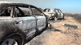 Wreckage shows charred cars used by victims of Spain's deadly wildfire