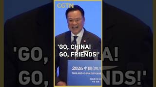 'Go, China! Go, friends!' Thai PM highlights growing partnership at Sichuan forum