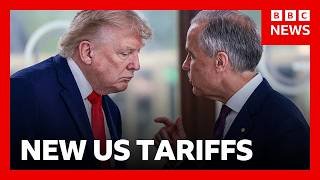 Trump slaps 50% tariffs on Canada and Carney vows to 'intensify' trade talks | BBC News