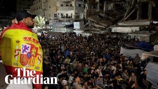 Palestinians in Gaza celebrate Spain's World Cup victory