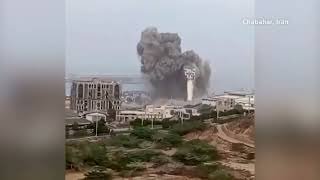 Huge plume of smoke rises over Iran's Chabahar port
