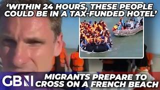 SHOCKING FOOTAGE: Migrants on French beach prepare for illegal crossing across the Channel
