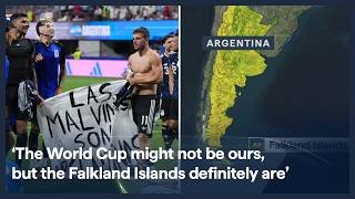 No 10 backs calls for Fifa probe after Argentina players wave Falklands banner | 5 News