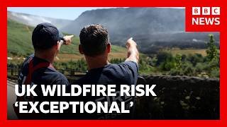 UK at 'exceptional' risk of wildfires as two arrested over fires in France | BBC News