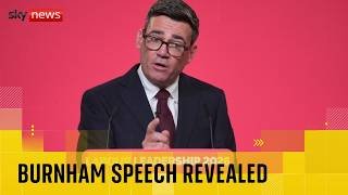 Burnham to pledge 'stable and responsible politics' in first speech as PM