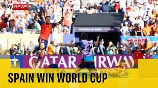 Spain win World Cup final 1-0 in extra time against 10-man Argentina