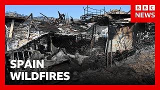 Spain battles to contain Ione of its deadliest wildfires as at least 12 killed | BBC News