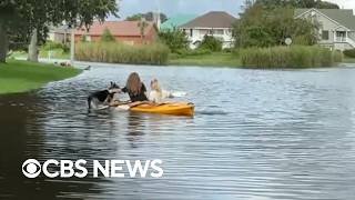Flooding in Louisiana after Tropical Storm Bertha makes landfall