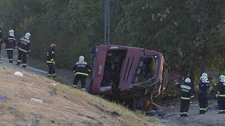 At least 12 people killed in Polish tourist bus crash in Hungary