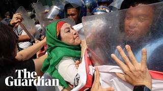 Activists protesting against Marco Rubio visit clash with police in Philippines