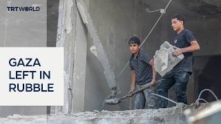 Mounting Gaza rubble worsens Palestinian displacement