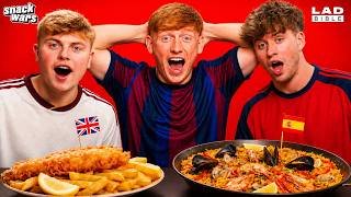 Angry Ginge & BOV Boys Try UK vs Spanish Food