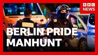 Manhunt ongoing after one killed and 16 injured at Berlin Pride event | BBC News