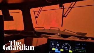 Train crew in Canada 'encased' by intense flames amid wildfires