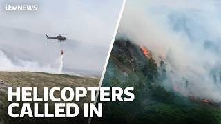 Wildfires continue to rage across Peak District and Greater Manchester