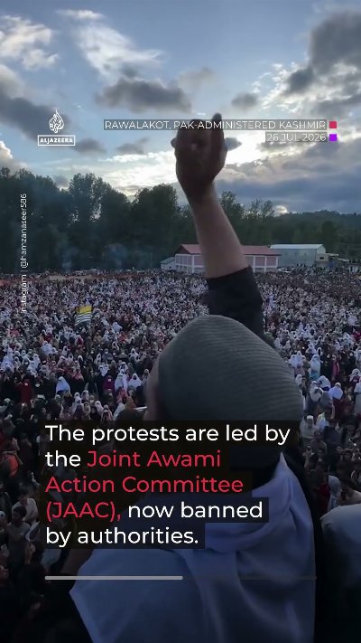 Thousands march in Pakistan-administered Kashmir amid election unrest | #AJ shorts