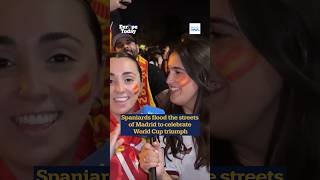 Spaniards flood the streets of Madrid to celebrate World Cup triumph