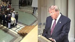 Trump jokes about 'not everybody' liking Lindsey Graham in eulogy -