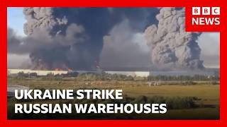 Ukraine strike Russian online retail warehouses | BBC News