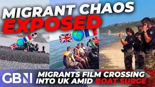 WATCH: Migrants FILM crossing into UK as French police EXPOSED for 'doing NOTHING' on coastline