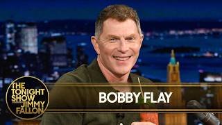 Bobby Flay Makes a Bloody Mary with Jimmy's Homegrown Tomatoes, Talks Club Run-in with Madonna