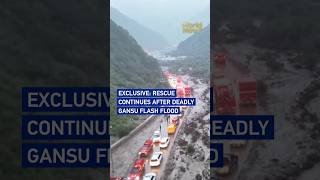Exclusive: Rescue crews complete four search rounds after deadly Gansu flash flood #worldnow