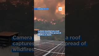 Camera mounted on a roof captures incredible spread of wildfires