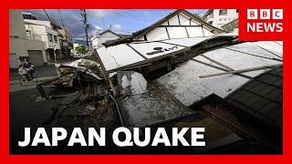 Japan earthquake deaths rise to 13 as rescuers race to find people trapped in mall | BBC News