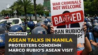 ‘War criminals not welcome’: Protesters rally in Manila amid Rubio’s ASEAN visit