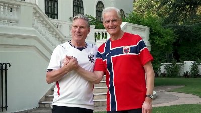 Starmer and Norwegian PM share footy banter ahead of World Cup quarter final clash