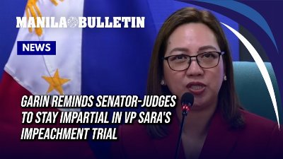 Garin reminds senator-judges to stay impartial in VP Sara's impeachment trial