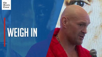 Tyson Fury weighs in before charity fight against heavier Mariusz Wach