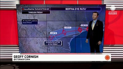 Tropical Storm Bertha brings rain to the Texas coast