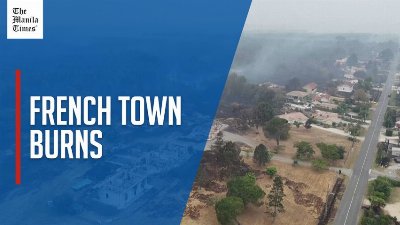 French town of Le Porge ravaged by wildfires