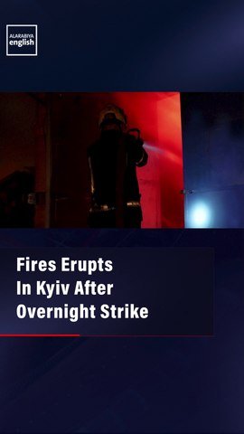 Fires Erupts In Kyiv After Overnight Strike