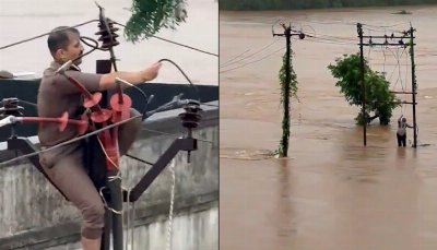 Valsad: Gujarat Police RISKY Flood Rescue | VIRAL