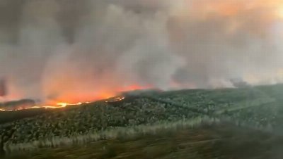 Shocking scale of wildfires near Bordeaux shown in aerial footage