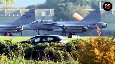 Cazas Gripen E de Suecia vs. Su-35C ruso sobre Poltava