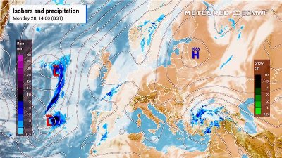 UK weather: Dramatic weather flip as 27°C hot blast gives way to heavy rain and 50mph winds this week