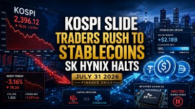 KOSPI Slide Sends Traders Into Stablecoins as SK Hynix Halts | July 31 2026