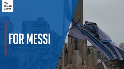 Messi's hometown unfurls giant jersey in honor of Argentina legend