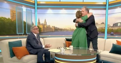 Piers Morgan and Susanna Reid reunite with hug on Good Morning Britain five years after dramatic exit