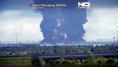 Ukrainian drone strike ignites major blaze at Saint Petersburg warehouses