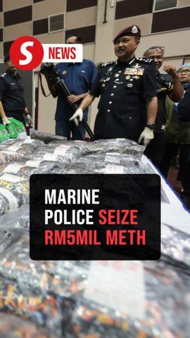 Marine police seize over RM5mil of meth, two arrested