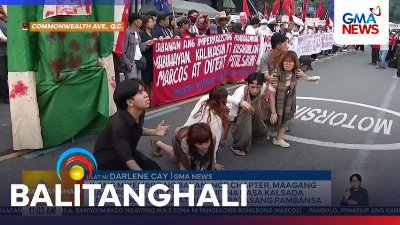 Ilang miyembro ng BAYAN-NCR Chapter, maagang nagtipon sa Philcoa; iginigiit na nasa kalsada ang totoong SONA at hindi sa Batasang Pambansa | Balitanghali