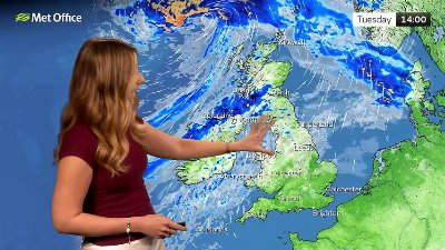 Met Office Tuesday Afternoon Weather Forecast 28/07/26