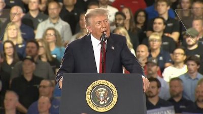 Moment Donald Trump interrupted by heckler who calls him a ‘paedophile protector’