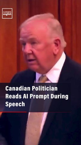 Canadian Politician Reads AI Prompt During Speech