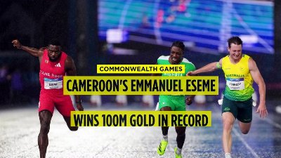 Cameroon's Emmanuel Eseme sprints to 100m gold at Commonwealth Games